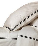 FRETTE Hotel Ivory w/Black Piping KING Duvet Cover ,Made In Italy