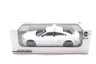 GREENLIGHT 2012 DODGE CHARGER PATROL CAR POLICE WHITE 1/64 DIECAST CAR