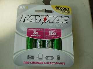 16 RAYOVAC AAA PLATIUM PRECHARGED RECHARGEABLE BATTERIES nihm