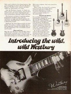 1978 this is the wild wild westbury guitars lineup ad