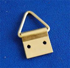 100 BRASS PLATED TRIANGLE RING PICTURE HANGERS 1 1/16 L x11/16W 