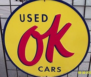 Nostalgic OK Used Cars 24 Embossed Tin Sign (Fits Chevrolet SSR)