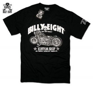 billy eight route 666 motorcycle biker t shirt rockabilly tattoo