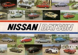 Datsun Nissan 1982 83 UK Brochure Cherry Sunny Stanza Bluebird Laurel 
