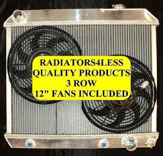 NEW 3 ROW ALL ALUMINUM RADIATOR W/ 12 FANS 63 64 65 66 CHEVY TRUCK
