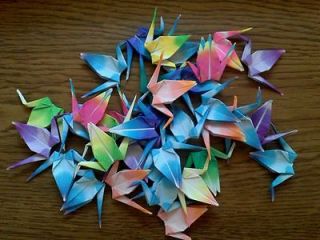 Newly listed 100 origami cranes 2 x 2 paper assorted colors