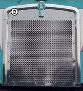kenworth k100 cabover stainless punch grill insert 
