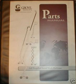 grove a80j a 80 j manlift parts catalog manual book