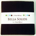 Chocolate Brown Bella Solid Moda Charm Pack Quilt Fabric Squares 5
