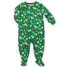 NWT OshKosh Infant/Toddler Girls Green Holiday Footed MicroFleece 