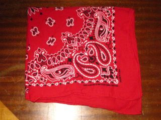 HAV A HANK handkerchief Bandana RED PAISLEY hanky 100% Cotton USA