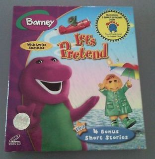 Barney Used VCD Lets Pretend 100% Real   99% New 2 Bonus Oswald