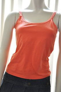 Juniors Top Large Rue 21 Orange Cami with Built in Bra, pre owned