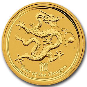   20th OZ PURE .9999 GOLD~ YEAR of the DRAGON ~ PERTH MINT~ $9.99