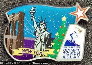 olympic pins 2002 salt lake city torch relay nyc ny