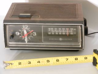 ge general electric analog fm am clock radio 7 4545c