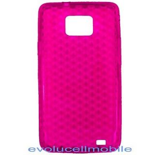 For Samsung Galaxy S2 II i9100 Pink rubberized Gel cell phone cover 