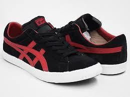 onitsuka tiger by asics fabre classic black red suede returns