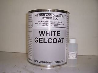 polyester gel coat white no wax one gallon hardener time