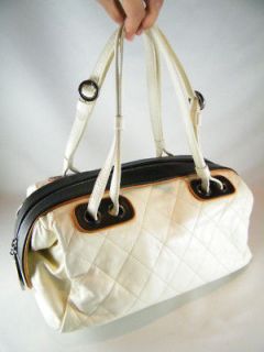 Gorgeous Modern Auth Chanel Beige Bowling Leather Tote Bag Handbag