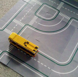 Lego Sized Vector Printable Road plate Baseplate PDF on CD