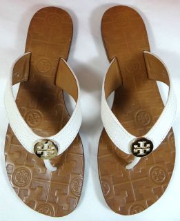 tory burch thora bleach leather flip flops 5 to 10