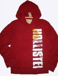 NWT HOLLISTER by ABERCROMBIE NEW BURGUNDY CHRISTMAS RED SWEATSHIRT 