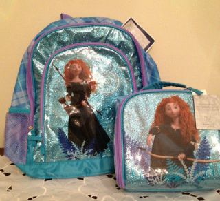 NWT  Brave Merida Backpack Bookbag & Lunch Box Tote