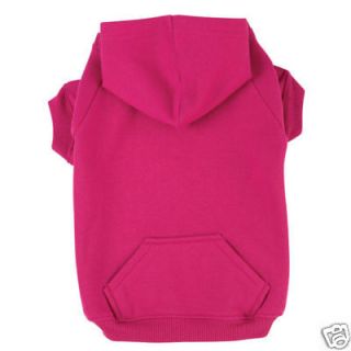 SMALL chihuahua yorkie toy DOG HOODIE COAT clothes PINK DOG SWEAT 