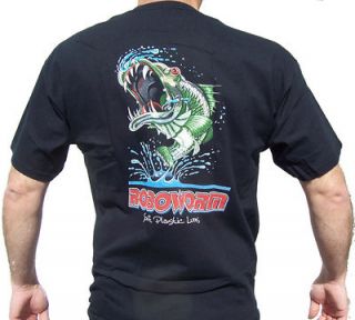 roboworm short sleeve t shirt pit bass large one day
