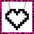 PIXEL HEART NECKLACE LMFAO EXTRA LARGE SEXY AND I KNOW IT PARTY ROCKIN 