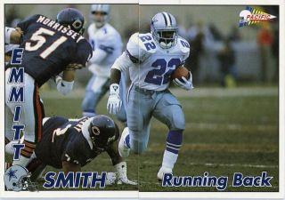 1992 Pacific Football Emmitt Smith Oversized Tri Fold Card 