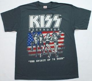   Destroyer Spirit of 76 Tour T Shirt Gray Hard Rock & Roll Music NWOT