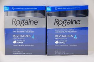 rogaine foam mens 8 month supply hair loss minoxidil one