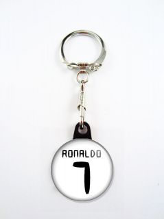 cristiano ronaldo 7 jersey fc real madrid keychain time left