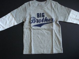 nwt carter s big brother gray l s t shirt 2t 3t 4t 5t