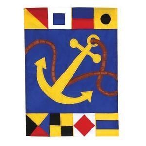 anchors away decorative nautical garden flag by toland time left