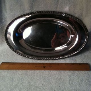 poole silver co oval tray 12 long 