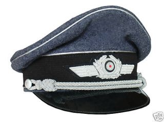 ww2 german luftwaffe officer blue pilot visor hat 59cm from