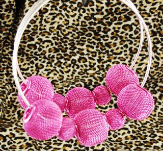 Fashion Cute Pink Mesh Dangle Spacer Beads Basketball Wives Circle 