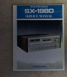 Pioneer SX 1980 Service Manual w/Schematics 