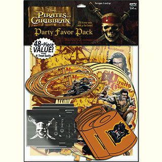 pirates of the caribbean 48 piece party favor pack time