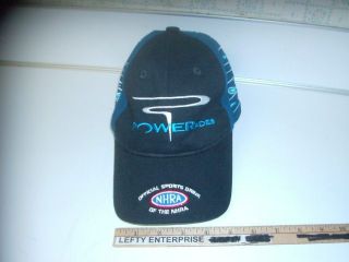 POWERADE SPORTS DRINK OF THE NHRA EMBROIDERED CAP  ADJUSTABLE VELCRO