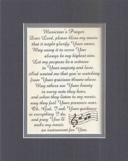   PRAYER Songs MUSIC Notes GODS INSTRUMENT Gracious verses poems plaques