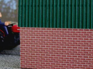 32 RED BRICK WALL PAPER FOR SCALEXTRIC BRITAINS FARM BUILDINGS FBW05 
