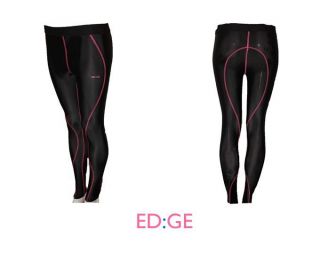 EDGE™ Ladies Tight Leggings Lycra Running/ Pilates/ Gym/ Pink/Black 