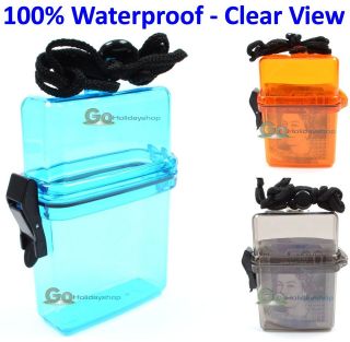 Waterproof Splash Dry Box Container Money Safe Sports Skiing Valuables 