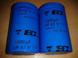 50x NEW 63v 10000UF BC VISHAY 106 VERY LOW ESR EXTREME HI END CAPS FOR 