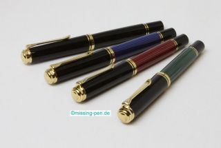pelikan fountain pen m800 m 800 in black black green black red or blue 