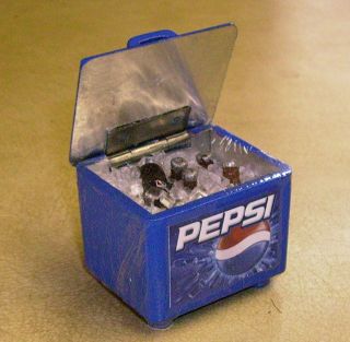 12 Scale Pepsi Cooler Box + Lifting Lid Dolls House Miniature Pub 
